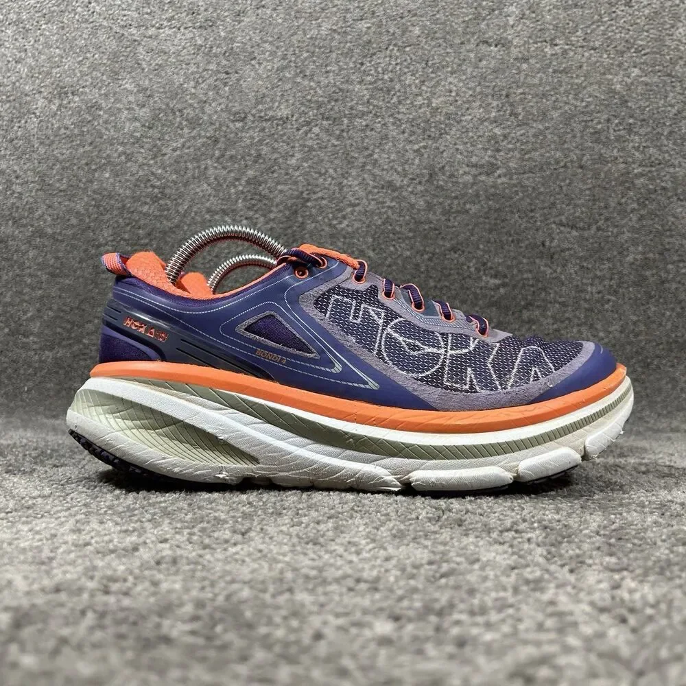 Hoka One One Bondi 4 1007862 CBNCR Women Size 10.5 Purple Running Shoes Used